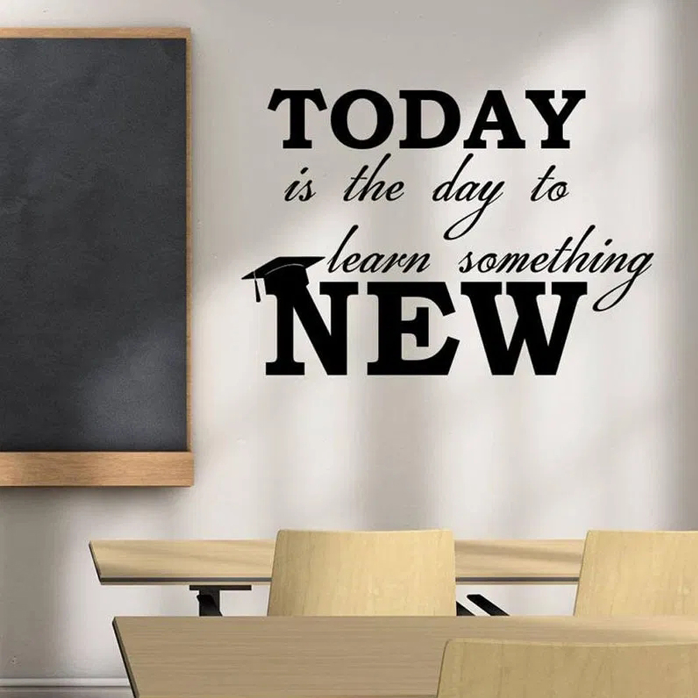Kids Education Motivation - Autocollant mural éducatif avec citation inspirante