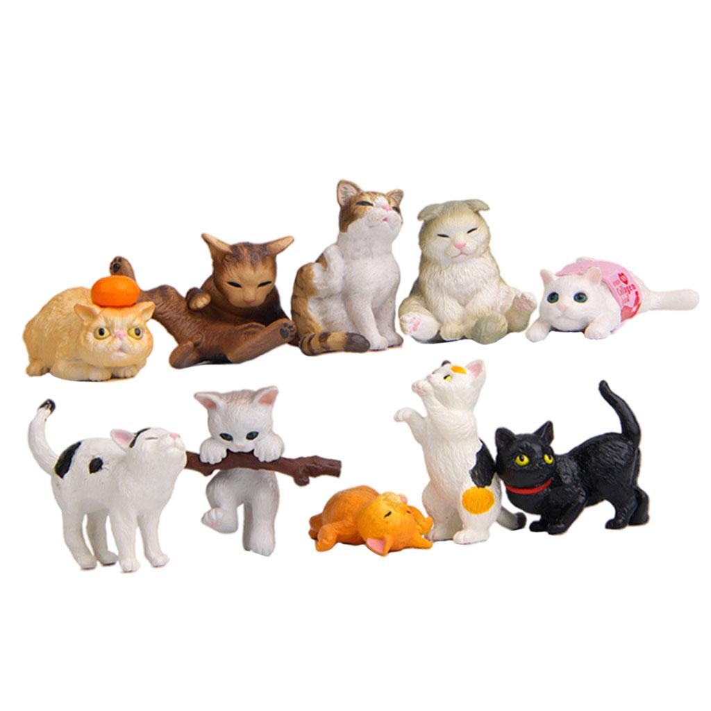 Kids Education Learn Tv - Ensemble de 10 figurines de chats