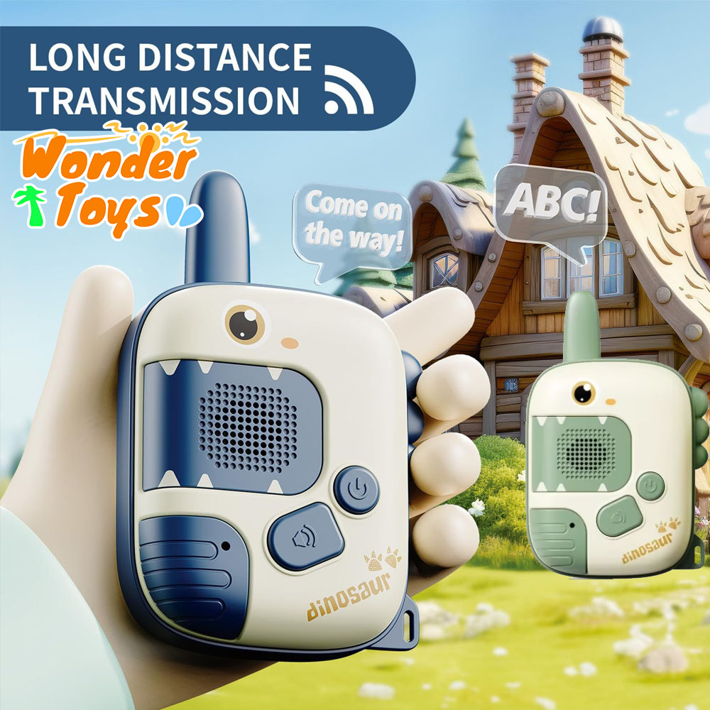Kids Education Mobile - Talkie-walkie dinosaure pour enfants, 2 pièces,