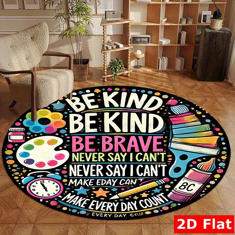 Tapis rond en flanelle avec ci - Kids Education Motivation avis et prix