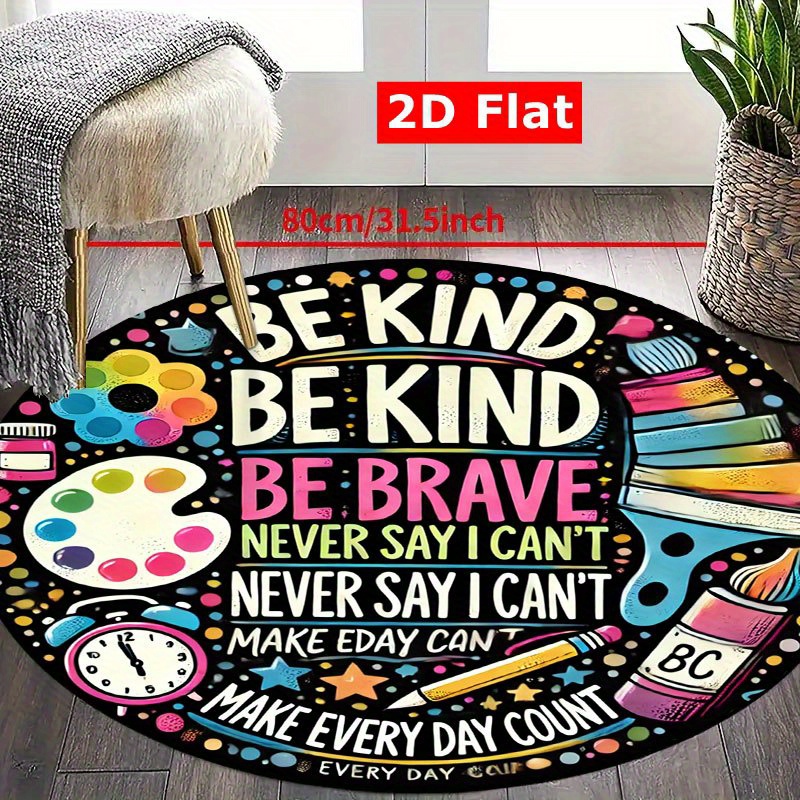 Tapis rond en flanelle avec ci - Kids Education Motivation avis et prix
