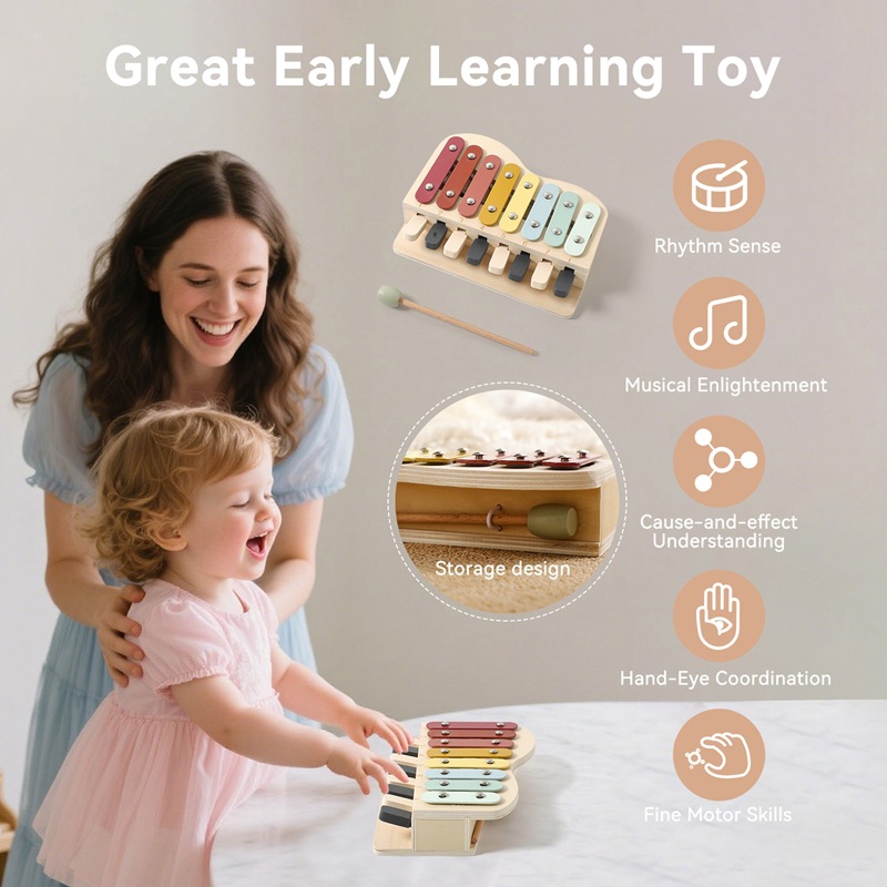 Piano en bois Montessori, joue - Kids Education Learn Tv avis et prix