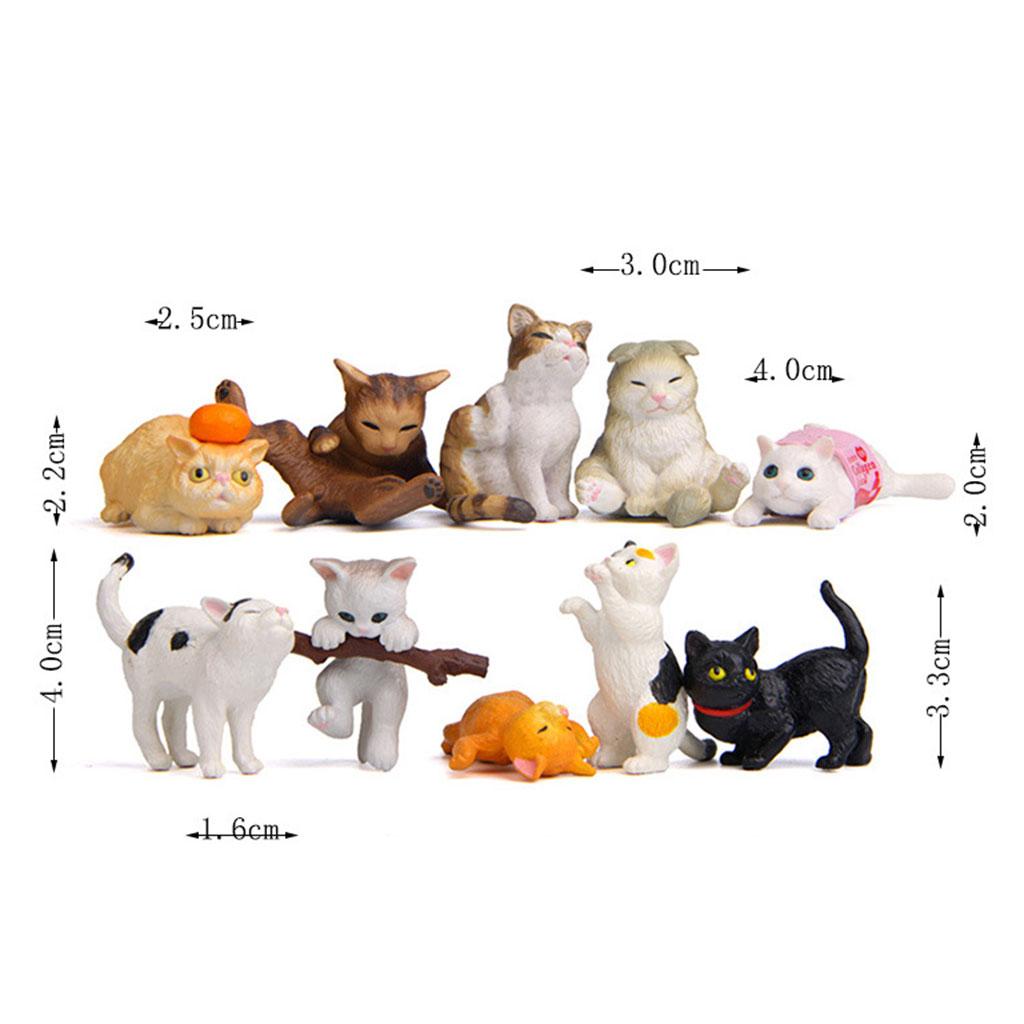 10 figurines de chat en PVC, s - Kids Education Learn Tv avis et prix