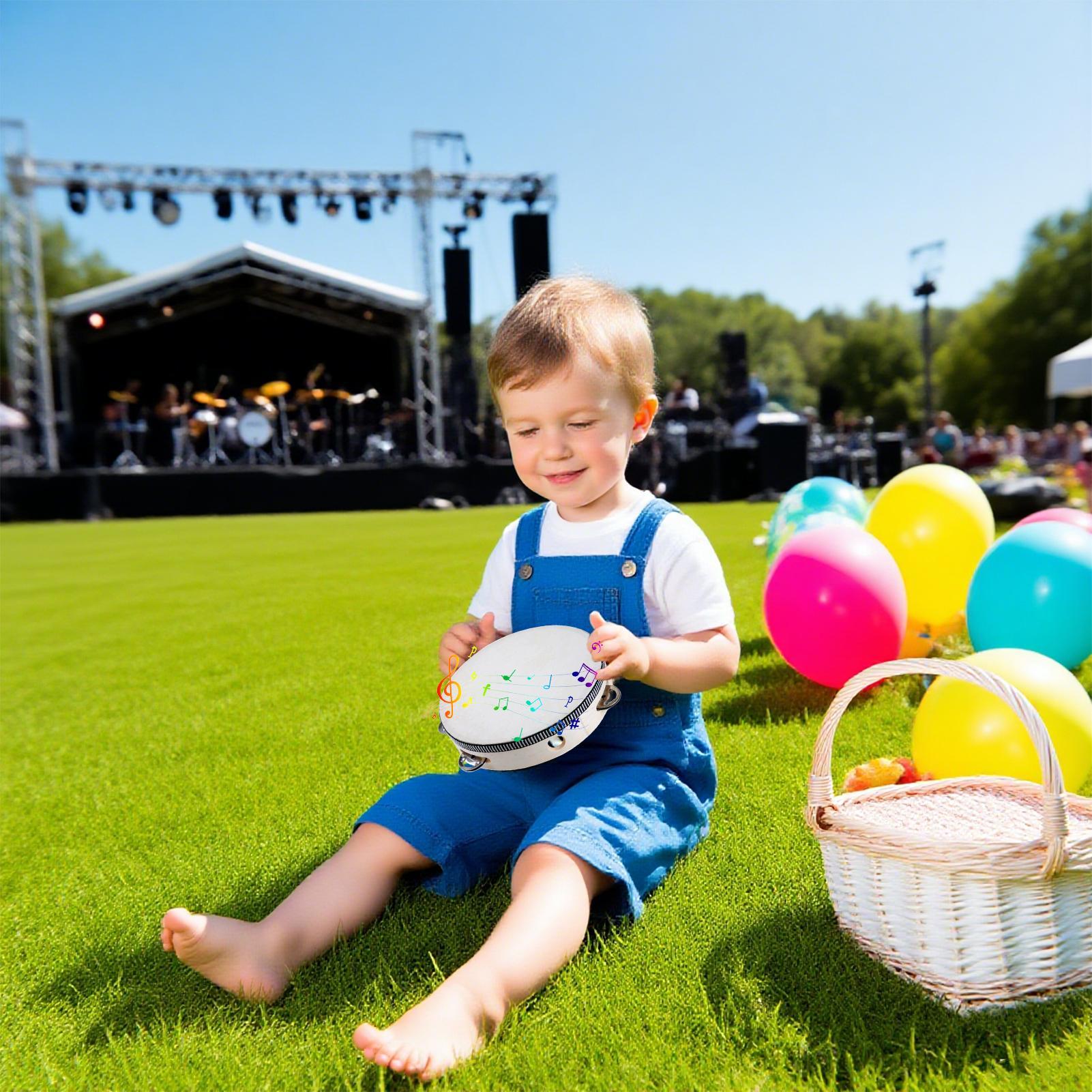 Tambourin pour enfants 6 pouce - Kids Education Recreation avis et prix